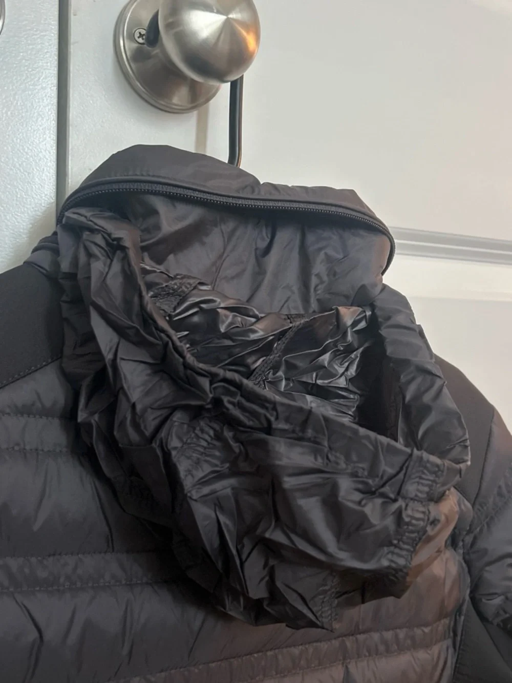 Michael Kors Kids Black Quilted Puffer Jacket with MK Zip Charm